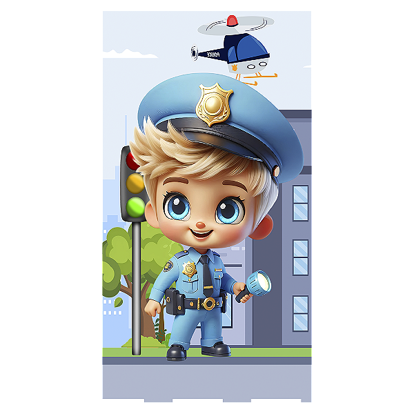 Faixa Lateral Sublimado 3D - Polícia