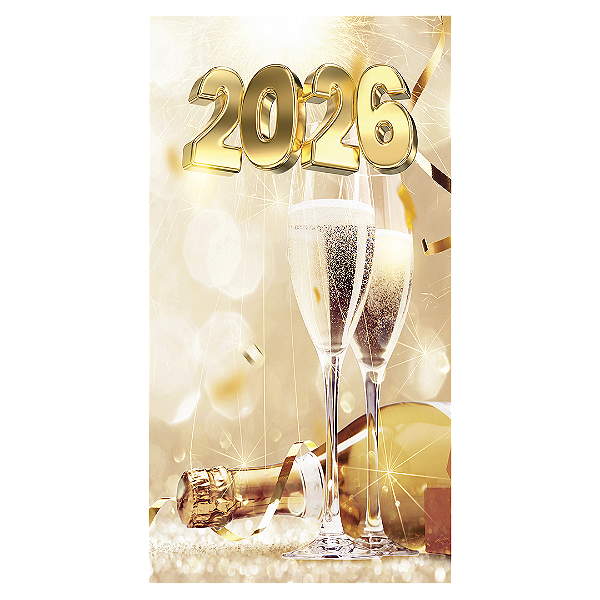 Faixa Lateral Sublimado 3D - Ano Novo 2026