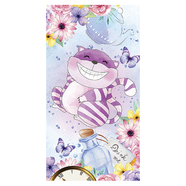 Faixa Lateral Sublimado 3D - Alice no País das Maravilhas