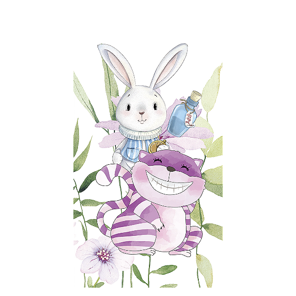 Faixa Lateral Sublimado 3D - Alice no País das Maravilhas