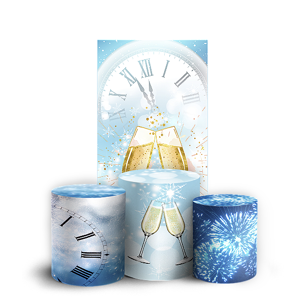 Faixa Lateral e Trio Cilindro Sublimado 3D Vest Facil - Ano Novo