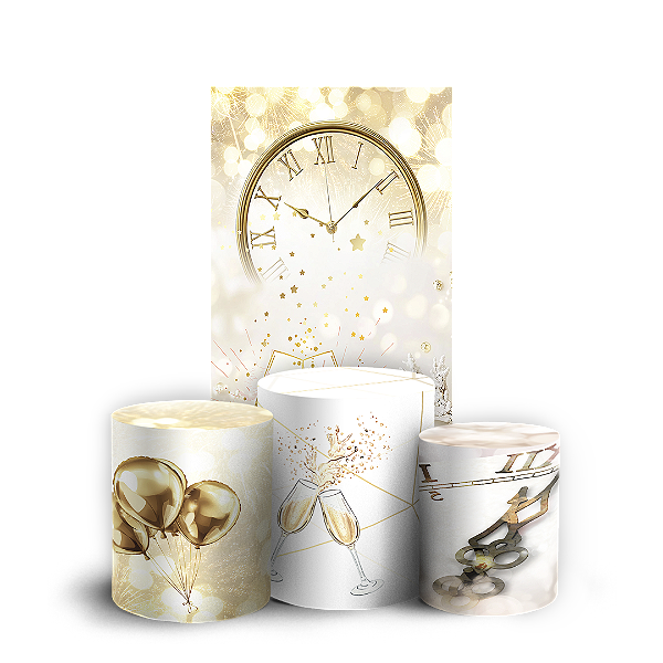 Faixa Lateral e Trio Cilindro Sublimado 3D Vest Facil - Ano Novo