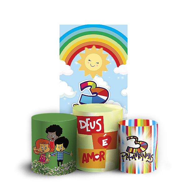 Faixa Lateral e Trio Cilindro Sublimado 3D Vest Facil - 3 Palavrinhas