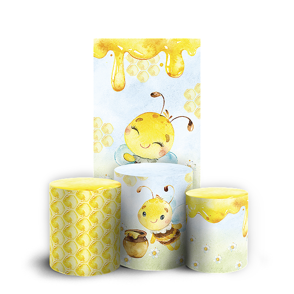 Faixa Lateral e Trio Cilindro Sublimado 3D Vest Facil - Abelha