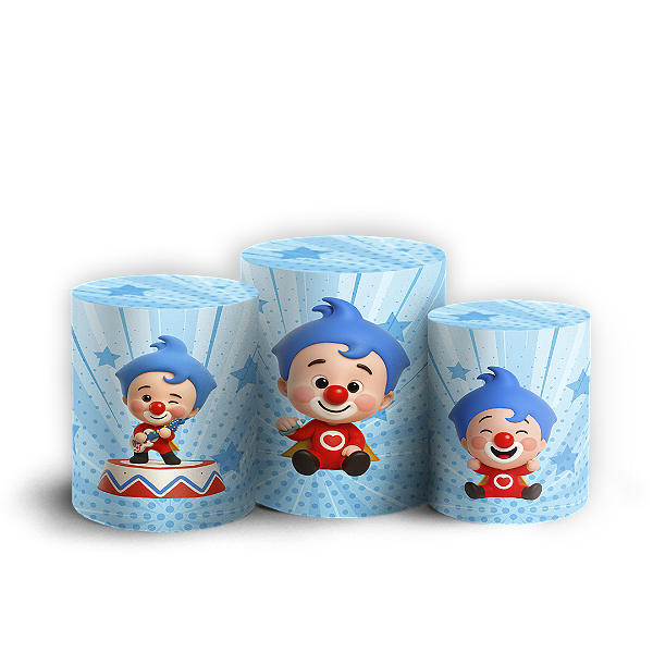 Trio Cilindro Sublimado 3D - Plim Plim