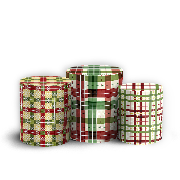 Trio Cilindro Sublimado 3D - Natal