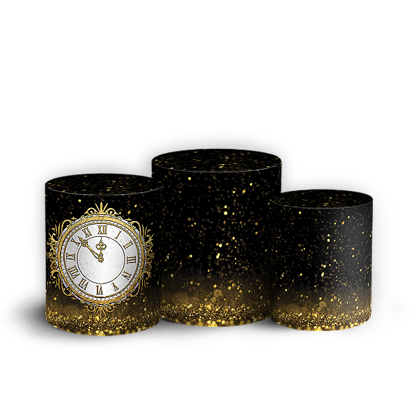 Trio Cilindro Sublimado 3D - Ano Novo