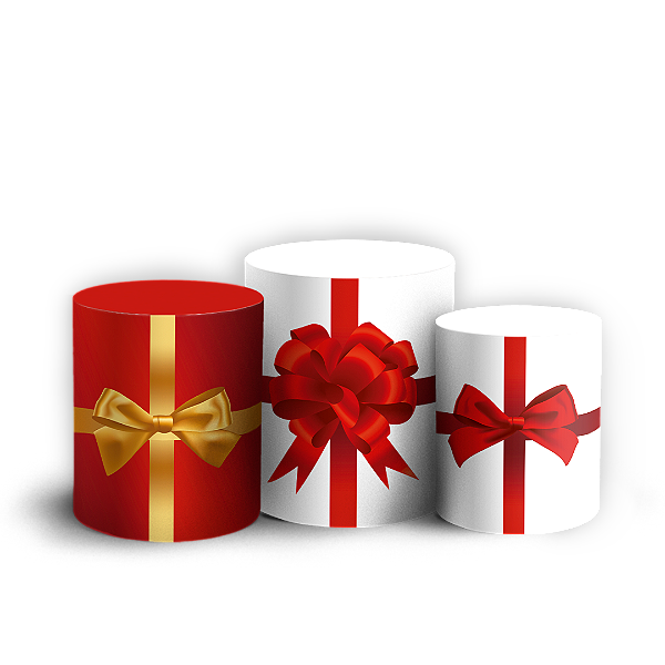 Trio Cilindro Sublimado 3D - Natal