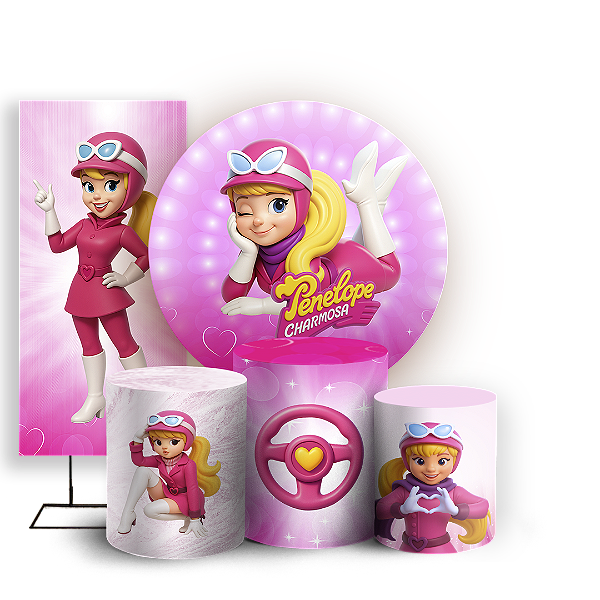 KIT Redondo Trio e Faixa Sublimado 3D - Penélope