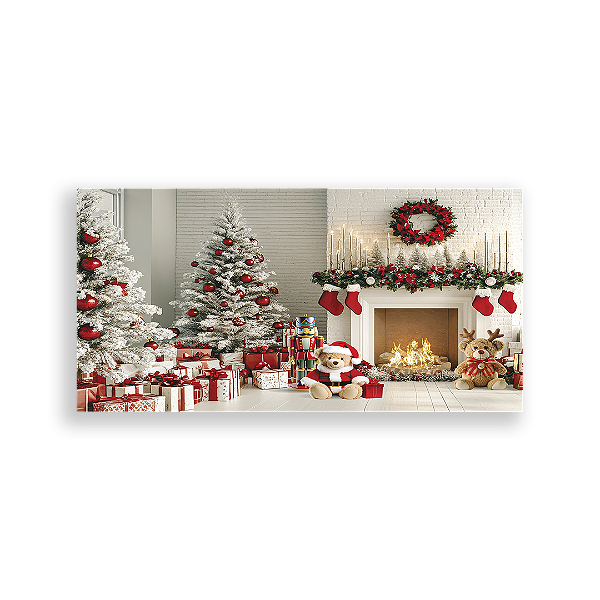 Painel Retangular Sublimado 3D - Fundo Fotografico Natal