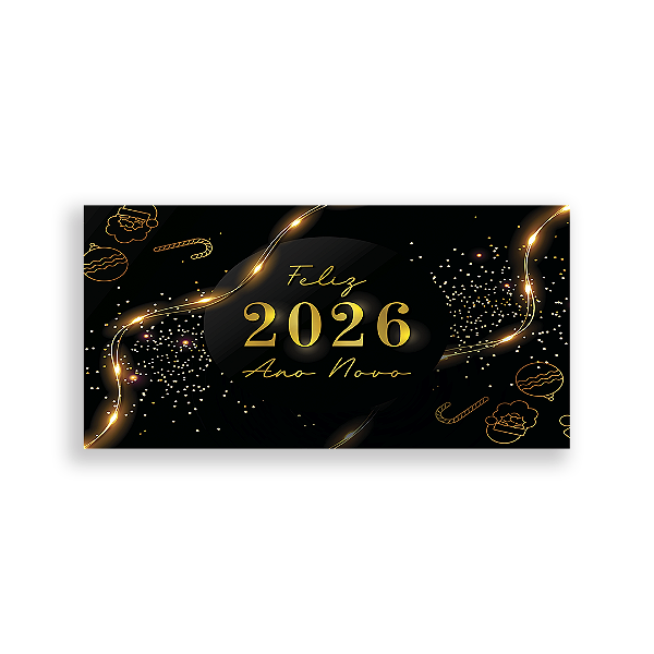 Painel Retangular Sublimado 3D - Ano Novo