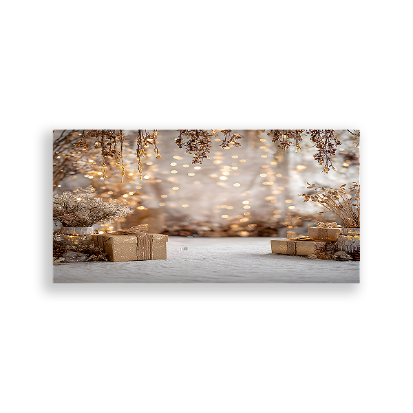 Painel Retangular Sublimado 3D - Fundo Fotografico Natal