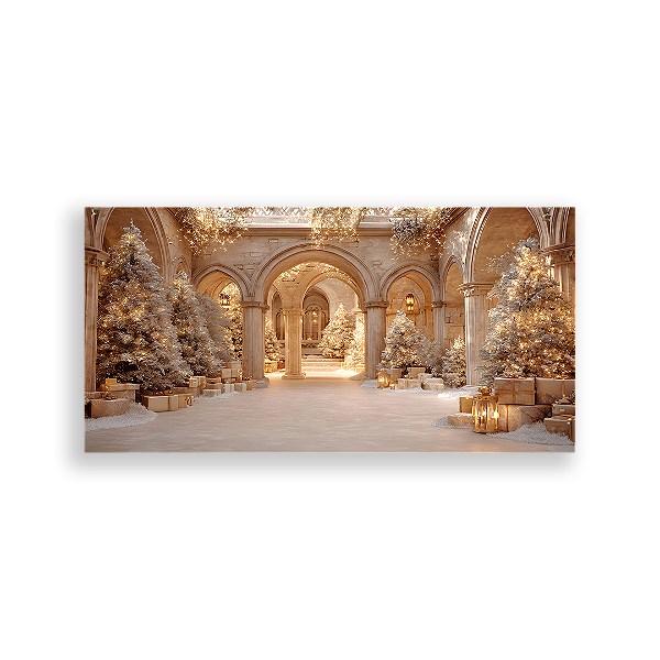 Painel Retangular Sublimado 3D - Fundo Fotografico Natal