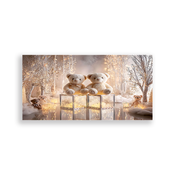 Painel Retangular Sublimado 3D - Fundo Fotografico Natal