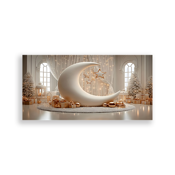 Painel Retangular Sublimado 3D - Fundo Fotografico Natal