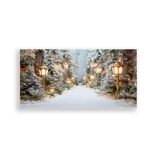Painel Retangular Sublimado 3D - Fundo Fotografico Natal