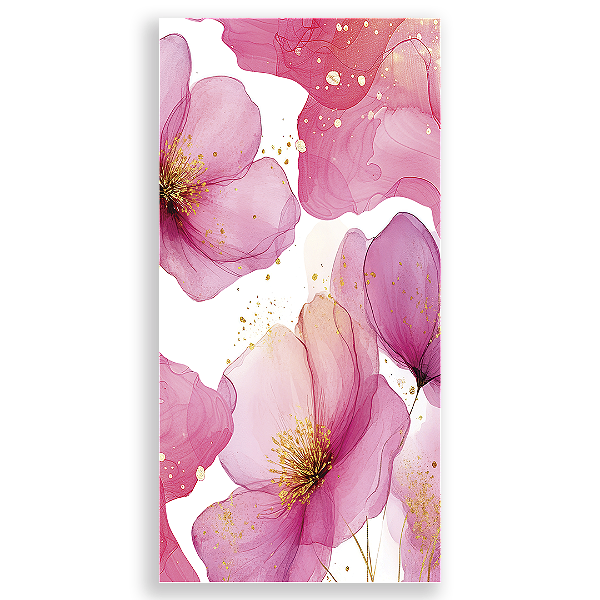 Faixa Lateral Sublimado 3D - Flores Rosas -Vivi Mide