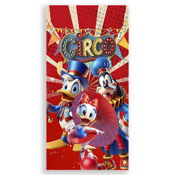 Faixa Lateral Sublimado 3D - Mickey E Minnie Circo