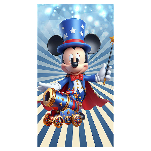 Faixa Lateral Sublimado 3D - Mickey E Minnie Circo