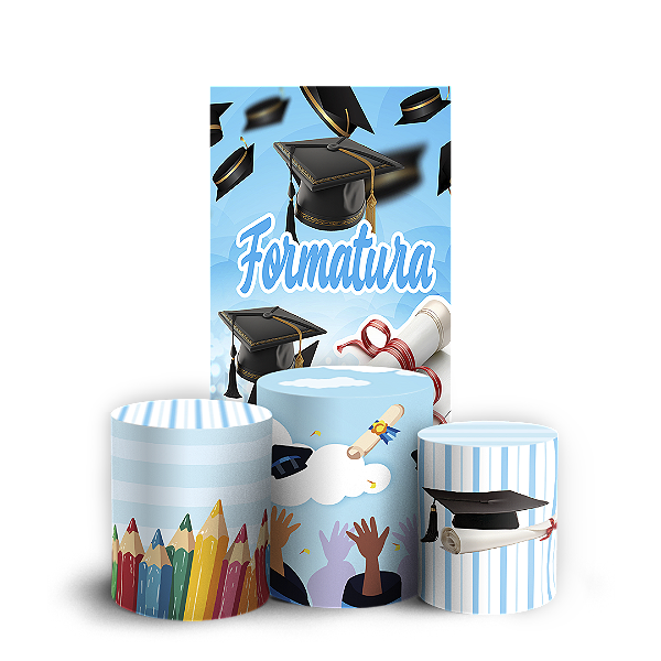 Faixa Lateral e Trio Cilindro Sublimado 3D Vest Facil - Formatura Abc