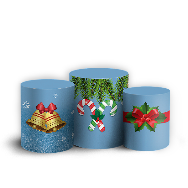Trio Cilindro Sublimado 3D - Natal