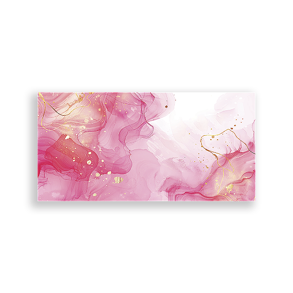 Painel Retangular Sublimado 3D - Flores Rosas -Vivi Mide