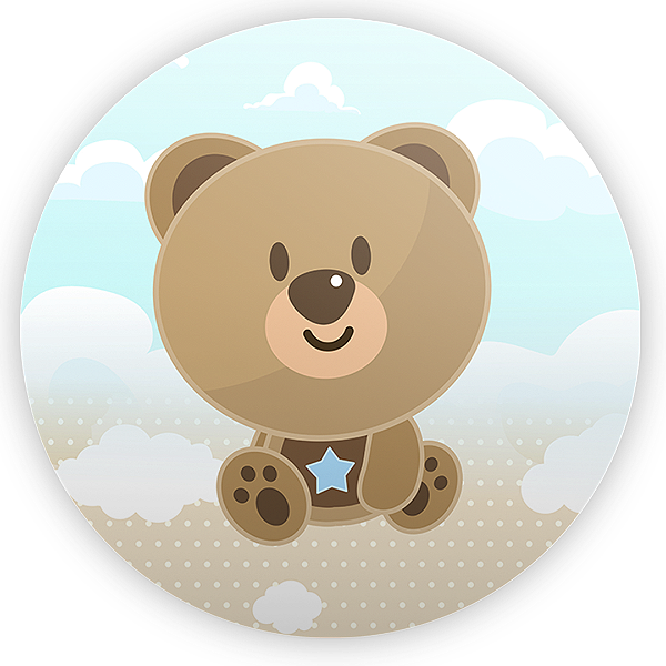Painel Redondo Sublimado 3D - Urso Oh Baby