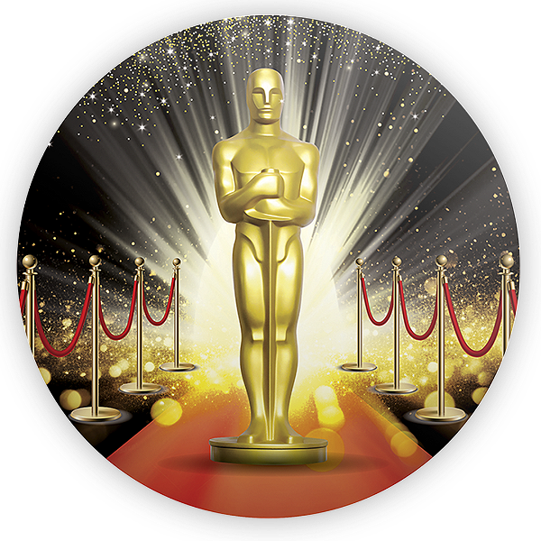 Painel Redondo Sublimado 3D - Oscar