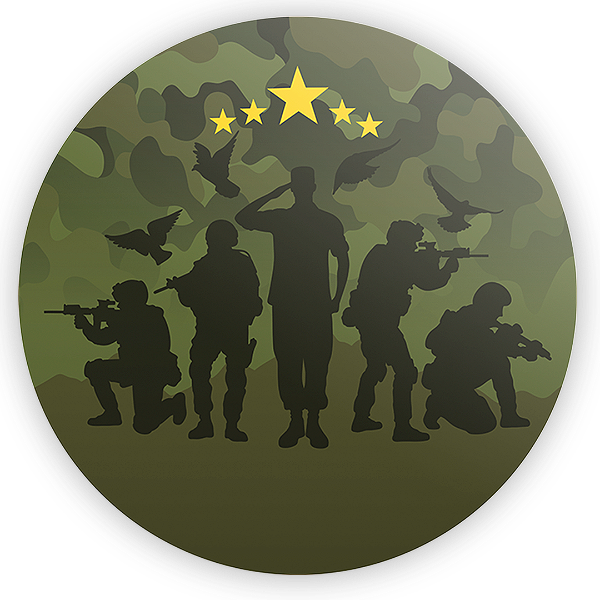 Mini Painel Sublimado 3D - Militar Exercito