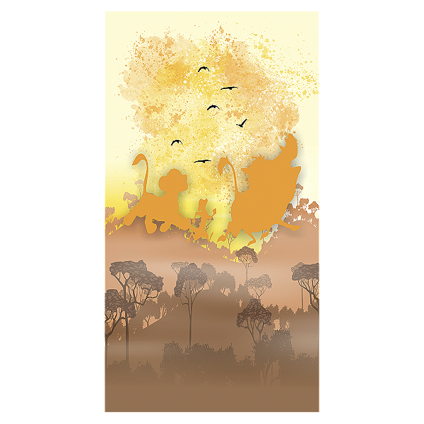 Faixa Lateral Sublimado 3D - Rei Leão Aquarela