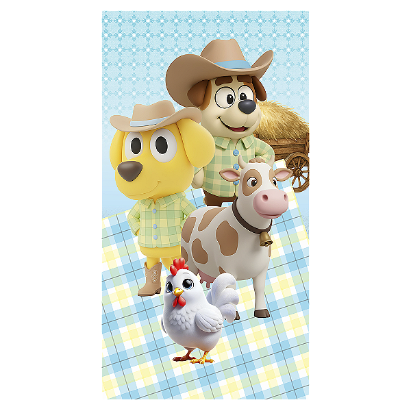 Faixa Lateral Sublimado 3D - Bluey Fazendinha