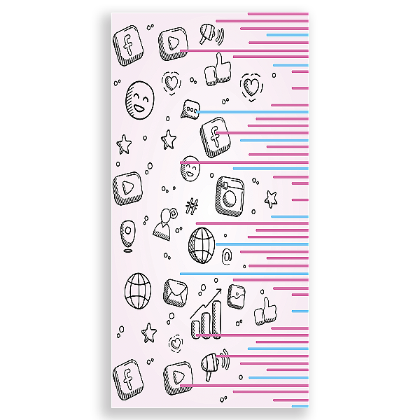 Faixa Lateral Sublimado 3D - Tik Tok