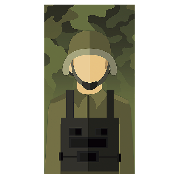 Faixa Lateral Sublimado 3D - Militar Exercito