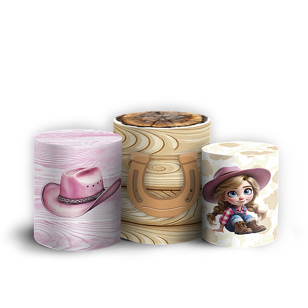 Trio Cilindro Sublimado 3D - Fazendinha