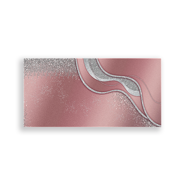 Painel Retangular Sublimado 3D - Rose E Prata