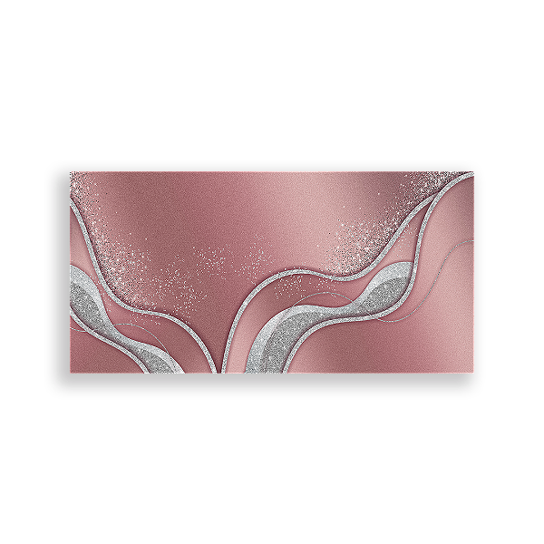 Painel Retangular Sublimado 3D - Rose E Prata