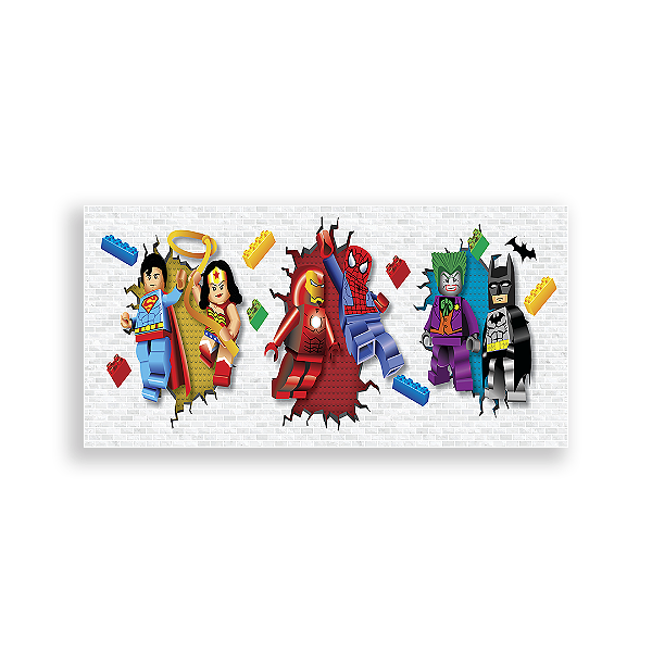 Painel Retangular Sublimado 3D - Painel Lego