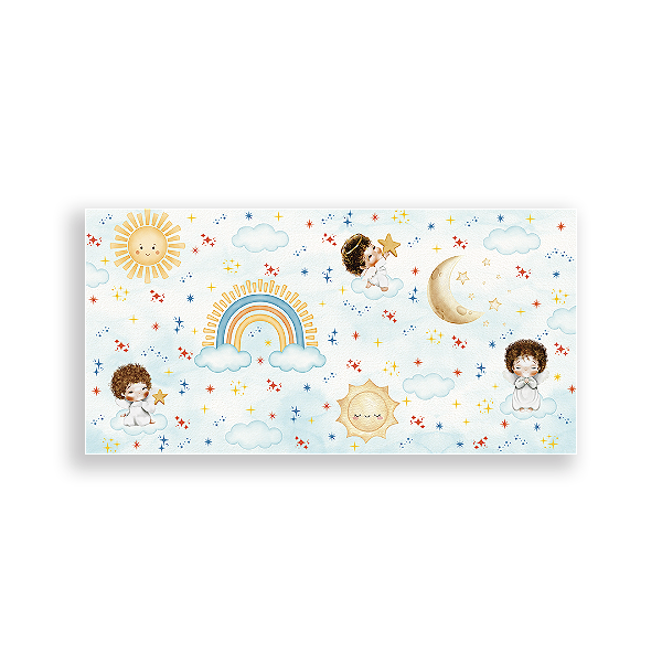 Painel Retangular Sublimado 3D - Painel Festa No Céu