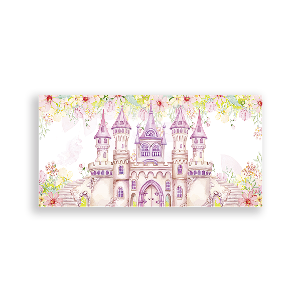 Painel Retangular Sublimado 3D - Castelo Jardim