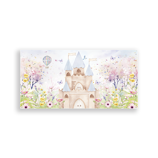 Painel Retangular Sublimado 3D - Castelo