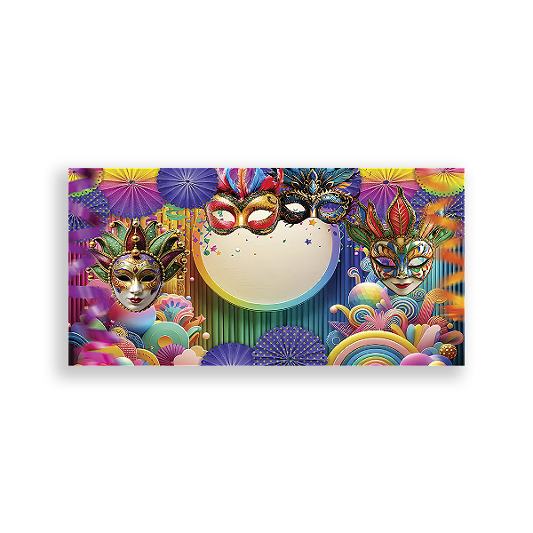 Painel Retangular Sublimado 3D - Carnaval