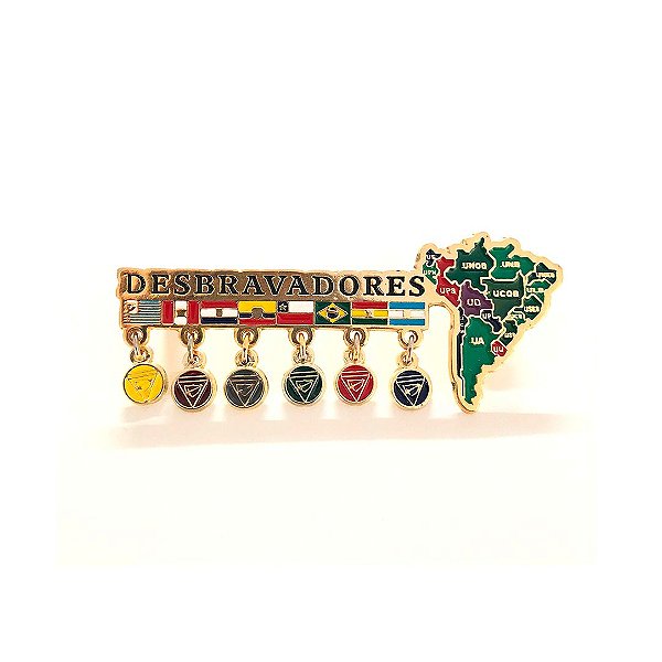 Pin, DSA 2019, Mapa com pingentes das classes, Desbravador