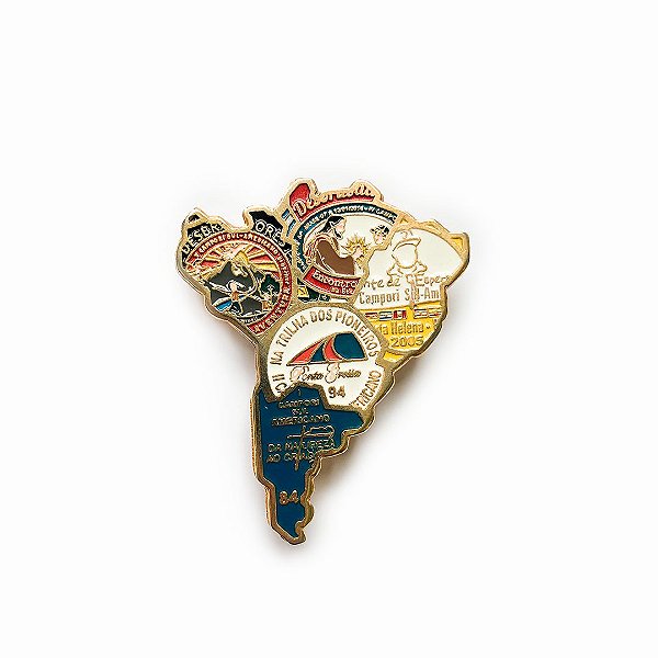 Pin, Mapa com os logos dos camporis DSA