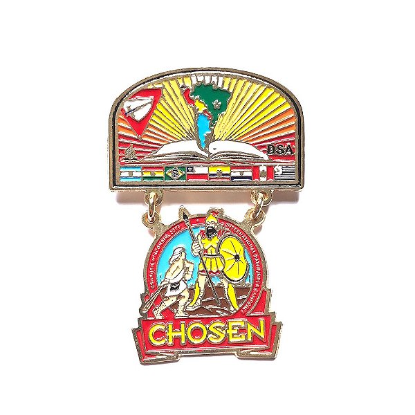Pin Chosen, Brasão da DSA com logo Chosen, Desbravador