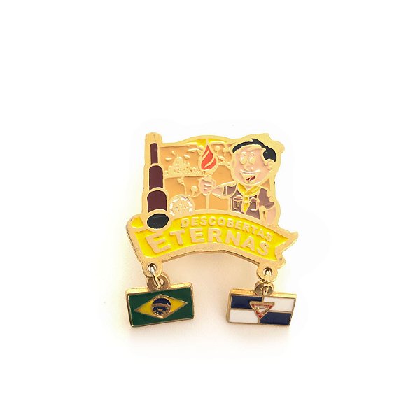 Pin, Descobertas Eternas, com pingentes, quadrado