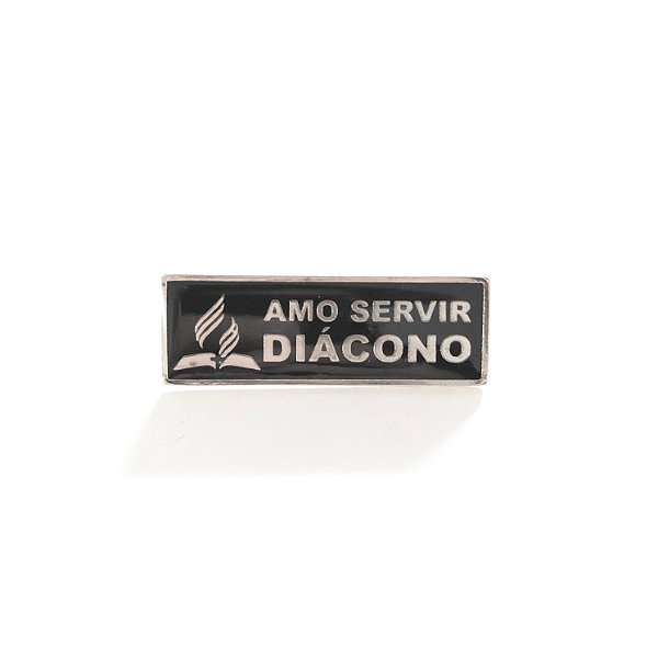 Tira de cargo Funções de Igreja metal, "Amo servir Diácono"