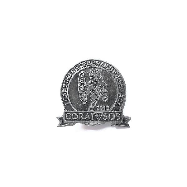 Pin, Corajosos, Banho Prata envelhecido