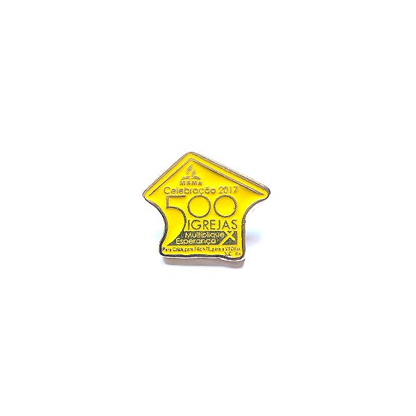 Pin, 500 igrejas, multiplique esperança, Amarelo