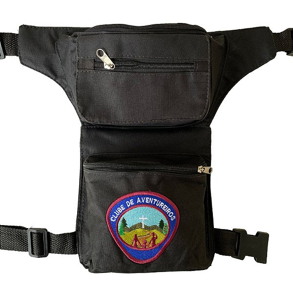 Pochete de perna, preta com logo A1