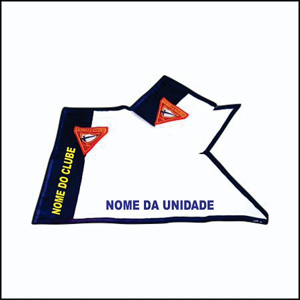 BANDEIRIM DESBRAVADOR COM NOME DE CLUBE E DA UNIDADE BORDADO